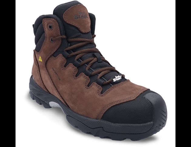 金翅靴  Gold Finch 側拉鍊防水絕緣安全鞋-棕色 2