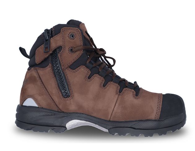 金翅靴  Gold Finch 側拉鍊防水絕緣安全鞋-棕色 3